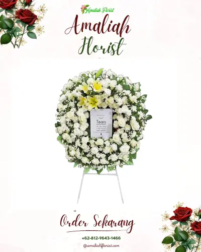 Krans Bunga Duka Cita di Mandirancan